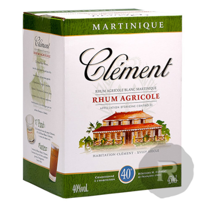 CLEMENT - Cubi 4,5L 40°, rhum blanc agricole AOC - Martinique
