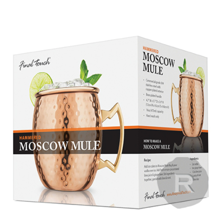 3x Tasse à cocktail / verre à cocktail Moscow Mule 450 ml cuivre lisse -  Verres à