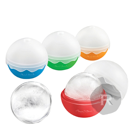 Moule à glaçons en forme de ballon de football, moule à glaçons en silicone  avec couvercle transparent de type entonnoir, pour faire 4 grandes boules