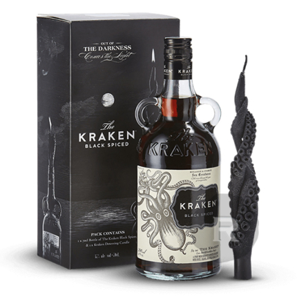 Kraken - Rhum ambré - Black spiced rum - Coffret bougie - 70cl - 47°