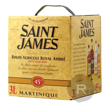 SAINT JAMES - Cubi 3L 50°, rhum blanc agricole AOC - Martinique