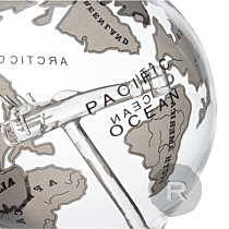 Bar Originale - Carafe deluxe - Globe terrestre argent avec avion - 75cl