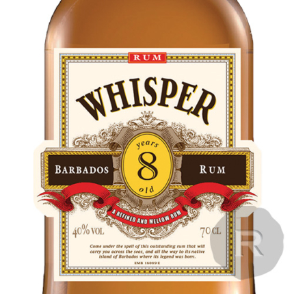 Le rhum Whisper 8 ans, souple, pic, et d'une grande finesse