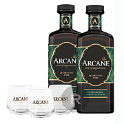 Arcane - Rhum vieux - Lot de 2 x Extraroma + 3 verres offerts - 1,4L - 40°