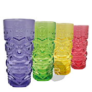Bar Bespoke - Verres Tiki - Colorés - 45cl x 4