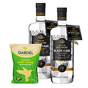 Bologne - Lot 2 x Rhums blanc Black Cane + 1 sucre Gardel 750g offert - 140cl - 50°