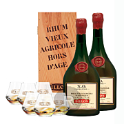 Dillon - Rhum hors d'âge - Lot de 2 Magnums Grenadier XO + 6 verres arômes offerts - 3L - 43°