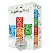 Final Touch - Verres à cocktail - Tiki colorés - 35,5cl x 4