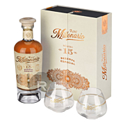 Millonario - Rhum hors d'âge - Solera - 15 ans - Reserva Especial - Coffret 2 verres - 70cl - 40°