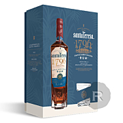 Santa Teresa - Rhum hors d'âge - 1796 - Coffret 1 verre et 1 sous-verre - 70cl - 40°