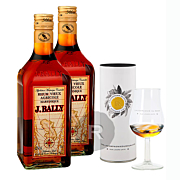 Bally - Rhum vieux - Lot de 2 + 1 verre tulipe offert - 1,4L - 42°