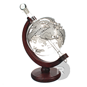 Bar Originale - Carafe deluxe - Globe terrestre argent avec avion - 75cl