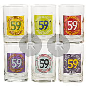 Bellevue - Verres à punch - 6 couleurs - 17cl x 6