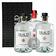 Braud & Quenesson - Rhum Blanc - Lot de 3  x  50° - 55° - 59,2° + 1 Tapis de bar offert - 2,1L - 54,73°