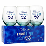 Clément - Verres Ti Punch - Aura - Canne Bleue 2020 - 39cl x 3