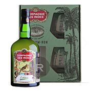 Compagnie des Indes - Rhum très vieux - Latino - 5 ans - Coffret 2 verres - 70cl - 40°