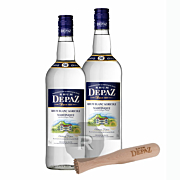 Depaz - Rhum blanc - Lot de 2 x 50° + 1 Pilon Depaz offert - 2L - 50°