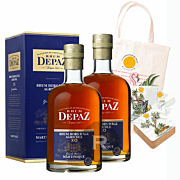 Depaz - Rhum hors d'âge - Lot de 2 Grande Réserve XO + 1 Tote Bag et 4 sous-verres Jungle offerts - 1,4L - 45°