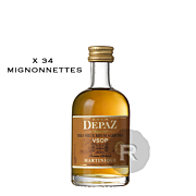 Depaz - Rhum très vieux - VSOP - Mignonnettes x 34 - 1,7L - 45°