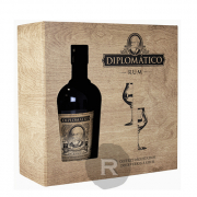 DIPLOMATICO Coffret rhum ambré Venezuela mantuano 40% +1 verre