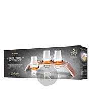 Final Touch - Verres à whisky avec support en bois - 19,5cl x 3