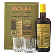Hampden - Rhum hors d'âge - Pure Single Jamaican Rum - 8 ans - Coffret 2 verres Neat - 70cl - 46°