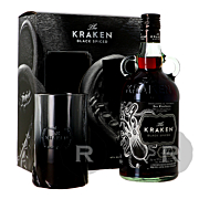 Kraken - Rhum ambré - Black spiced rum - Coffret 1 verre - 70cl - 47°