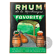 La Favorite - Plaque en bois - Rhum 50° - 27,5 x 39cm