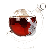 Mixology - Carafe Globe terrestre en verre - Avec pied - 75cl