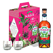 Naga - Rhum hors d'âge - Siam - 10 ans - Coffret 2 verres - 70cl - 40°