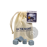 On The Rocks - 10 Glaçons - Granit bleu de Bretagne - Sac en coton