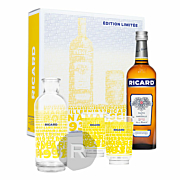 Ricard - Pastis - Coffret 90 ans - 2 verres et Carafe - 70cl - 45°