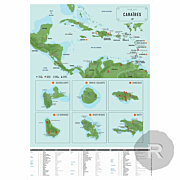 Rum Map - Carte des origines du Rhum - 60cm x 85cm