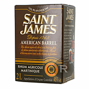 Saint James - Rhum ambré - American Barrel - Cubi - 2L - 45°