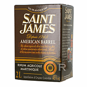 Saint James - Rhum ambré - American Barrel - Cubi - 2L - 45°