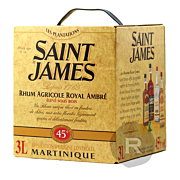 Saint James - Rhum ambré - Royal ambré - Cubi - 3L - 45°