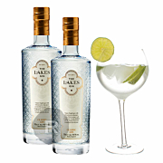 The Lakes - Gin - Lot 2 x Classic gin + 1 verre à Gin penché offert - 140cl - 46°
