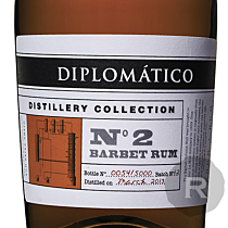 Diplomatico - Rhum hors d'âge - Distillery Collection - N°2 - Barbet Rum - 70cl - 47°