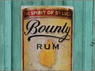 publicite de rhum Bounty a sainte lucie