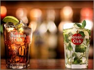 photo de verres a cocktails havana Club